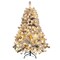 Costway 4.5ft Pre-Lit Premium Snow Flocked Hinged Artificial Christmas Tree w/150 Lights